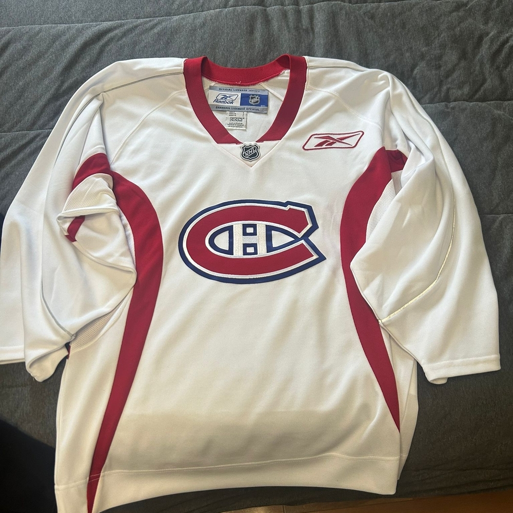 Reebok Red and White Licensed Jersey